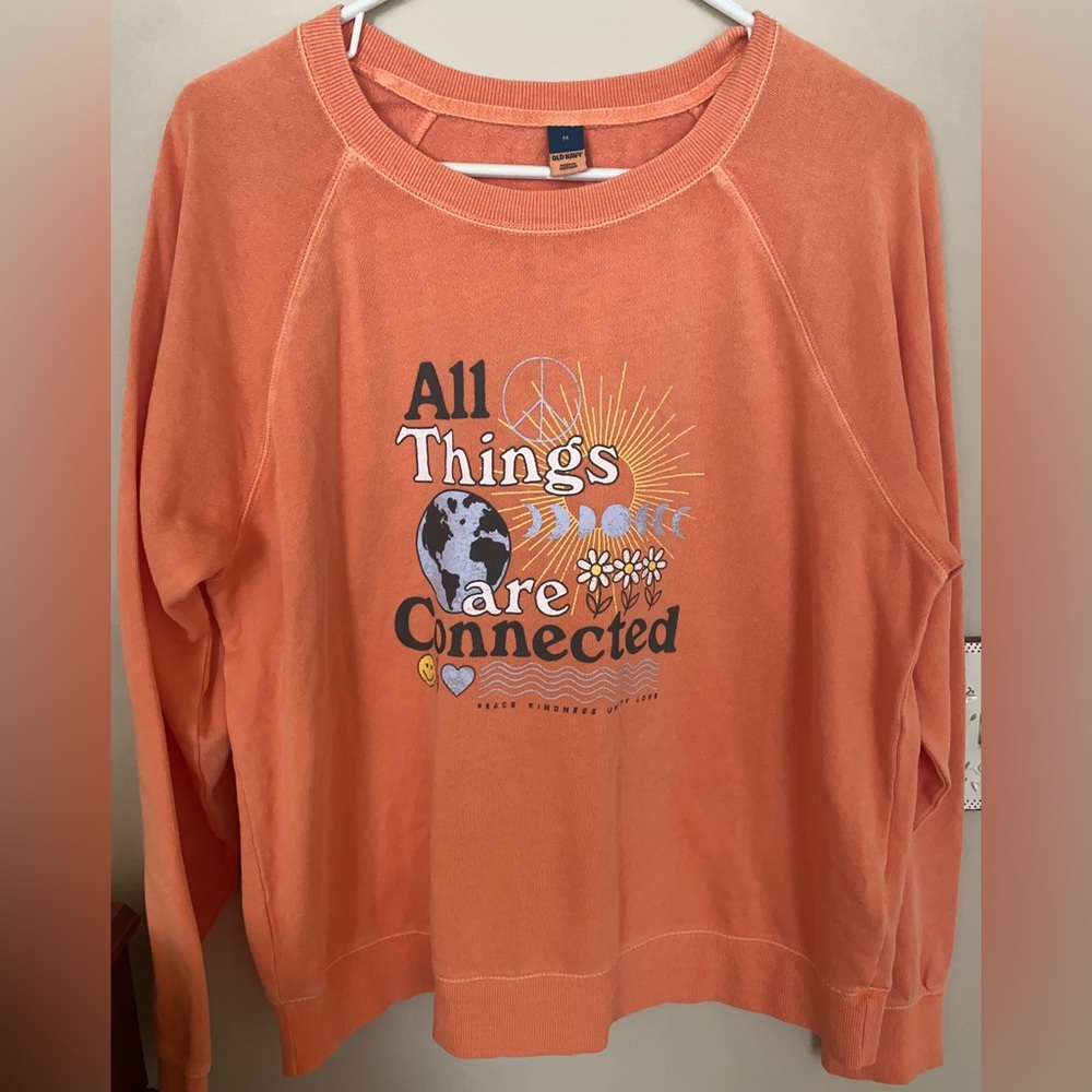 coral crew neck
